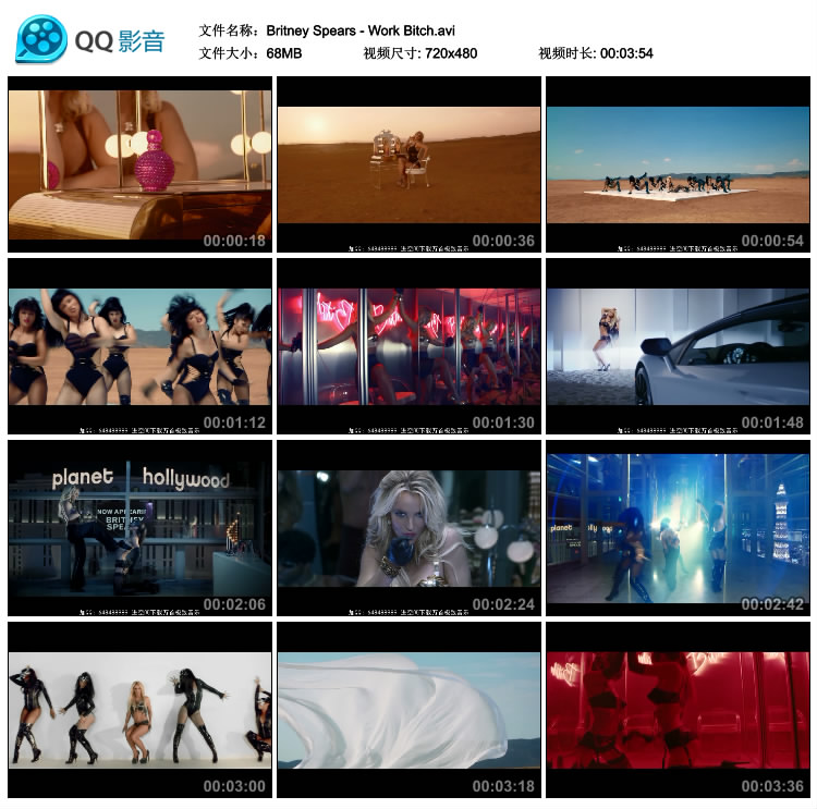 车载MV视频免费下载-车载视频 Britney Spears - Work Bitch [720*480/avi/67.4M](2)