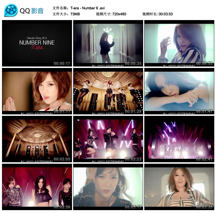 车载MV视频免费下载-车载视频 T-ara - Number 9 [720*480/avi/72.2M](2)