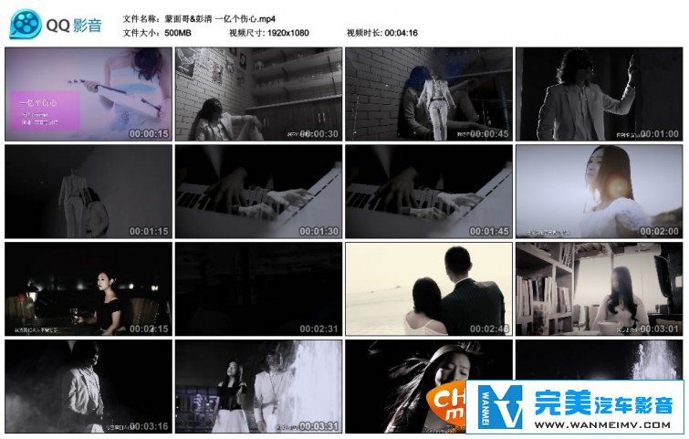 华语高清MV下载-蒙面哥&彭清 一亿个伤心 [百度网盘/MP4/500M](1)