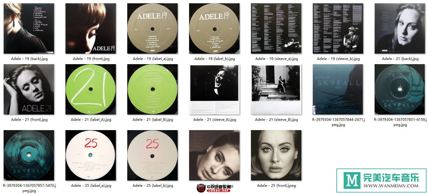 无损音乐 英文曲-黑胶收藏系列之Soul：Adele 2008-2015 LP [24/96] (6LP/4.5G) Flac/百度(1)